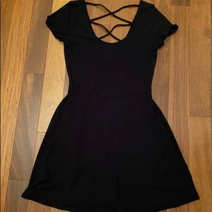 Hollister mini dress w cute cross strap back M